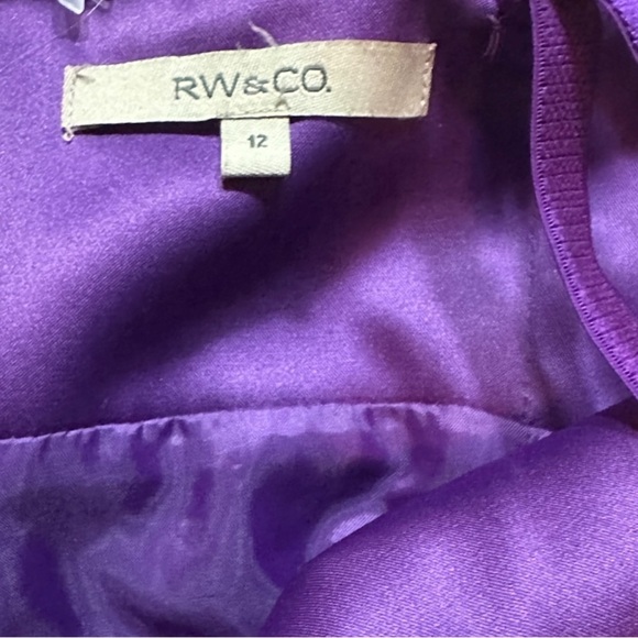 Vintage Luxury Size 12 Purple Satin RW & CO tube Dress Sissy CD TS TV Drag - Picture 4 of 5